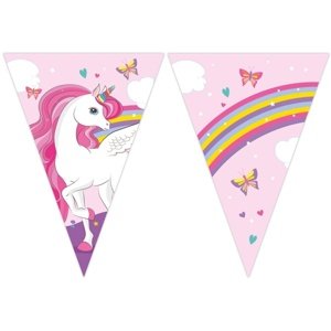Unicorn party - Girlanda vlaječková Jednorožec 2,3 m