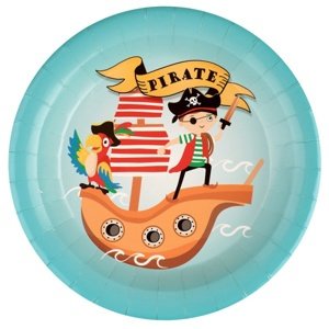 Pirátská party Malý pirát - Talířky papírové 22.5 cm 10 ks