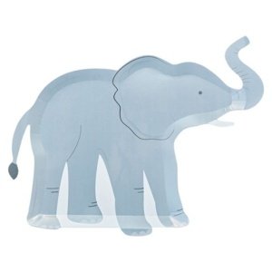 Safari party "Let''s Go Wild" – Talíře ve tvaru slona 8 ks