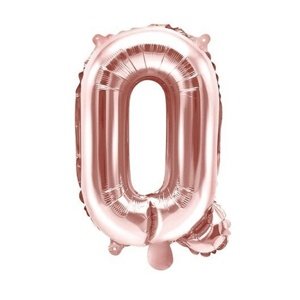 Balónek fóliový písmeno Q Rose Gold 35 cm