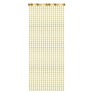 Závěs Hvězdy, zlatý, 100 x 245 cm