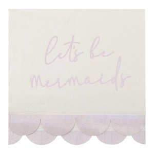 Mermaid party - Ubrousky papírové Iridescent 16 x 16,5 cm 16 ks