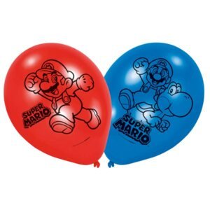 Balónky latexové Super Mario 22,8 cm 6 ks