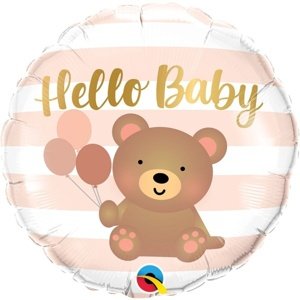 Balónek fóliový "Hello baby" medvídek 45 cm