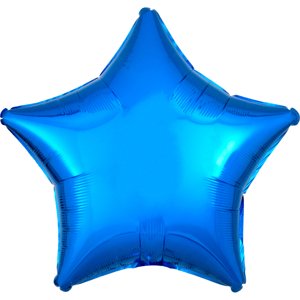 Balónek fóliový Hvězda metalická modrá 48 cm