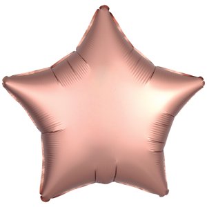 Balónek fóliový Hvězda saténová růžově měděná 48 cm