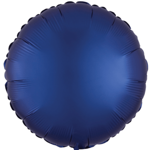 Balónek fóliový saténový kruh námořnicky modrý 43 cm