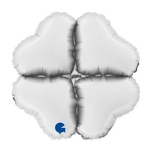 Balónková základna srdce saténová bílá 61 cm