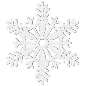 Dekorace sněhové vločky třpytivé 10 cm 4 ks