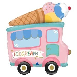 Zdobené obří zmrzlinou a nápisem "Ice Cream 99cent".