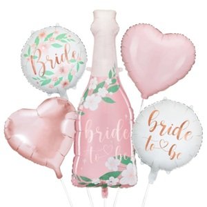 Balónkový buket Bride to be růžový 5 ks