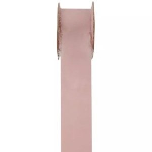 Stuha krepová textilie pudrově růžová 4 cm/5 m