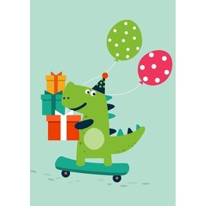 Blahopřání s obálkou Veselý krokodýl