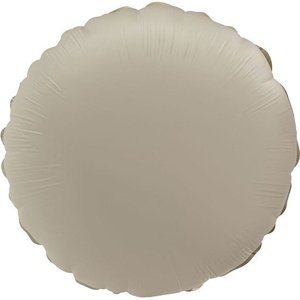 Balónek fóliový Kruh krémové latté, matný 45 cm