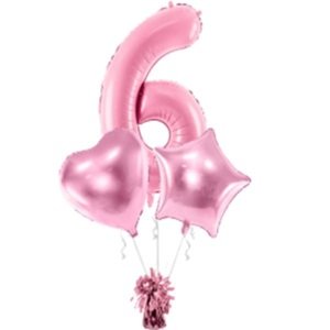 Balónkový buket 6. růžový + těžítko