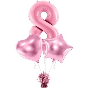 Balónkový buket 8. růžový + těžítko