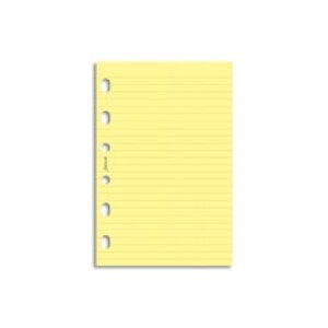 Filofax papír linkovaný žlutý, 20 listů - kapesní