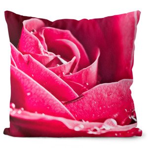 IMPAR Polštář Růže růžová 40x40 cm (Velikost: 55 x 55 cm)