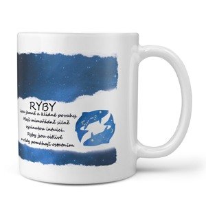 Hrnek Ryby  (21.1. - 20.3.) - modrý (Náplň hrníčku: Žádná)