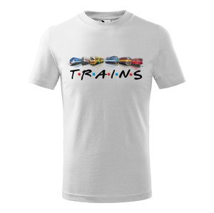 Tričko Trains - dětské (Velikost: 146, Barva trička: Bílá)