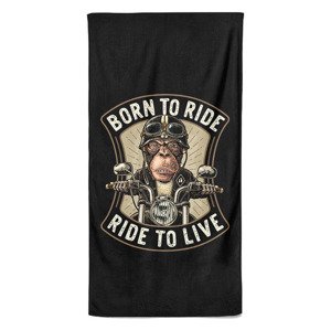 Osuška Born to ride (Velikost osušky: 70x140cm)