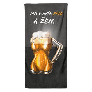 Osuška Milovník piva a žen (Velikost osušky: 100x170cm)