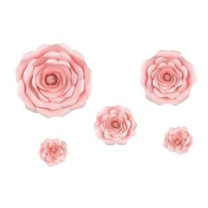 Závěsná dekorace květinový růžový - 5ks