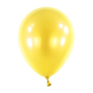 Balonek Metallic Yellow Sunshine 30 cm, DM30 - Žlutý metalický