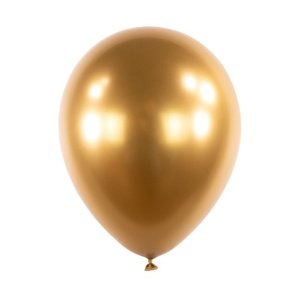 Chromový balonek Zlatý 30 cm