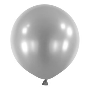 Balonek Metallic Silver 60 cm, DM38 - Stříbrný metalický, 4 ks