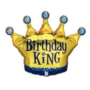 Foliový balonek Birthday King 90 cm