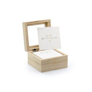 Krabička na svatební přání hostů, dřevěná