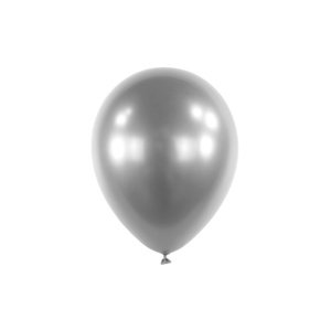 Dekorační chromový balonek Stříbrný 13 cm - 100 ks - CH08