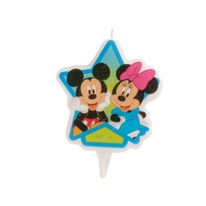 Dortová svíčka 2D - Mickey a Minnie Mouse 7 cm