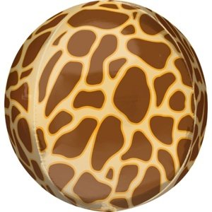 Foliový balonek koule Orbz Žirafa 40 cm