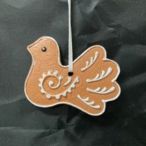 Závěsná ozdoba - Perníková holubička 7,5 cm
