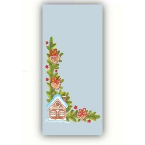 Vánoční sáček Čirý - Perníková chaloupka 20 x 40 cm