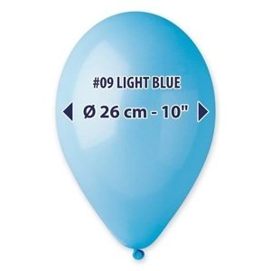 Balonky 26 cm - světle modré 100 ks