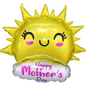 Foliový balonek sluníčko - šťastný den matek 73 x 68 cm