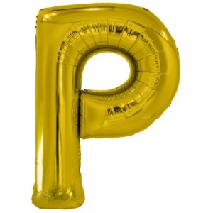 Foliové písmeno P zlaté 100 cm - Amscan