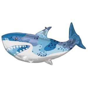 Foliový balonek Žralok 96 x 45 cm
