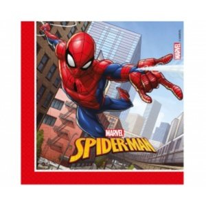 Papírové party ubrousky Spiderman Crime Fighter - 20 ks