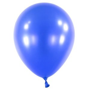 Balonek Metallic Bright Royal Blue 40 cm, DM36 - Modrý metalický