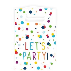 Party tašky Rainbow Confetti - Lets party 8 ks