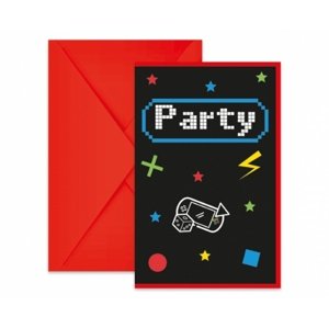 Party pozvánky Game Party 6 ks