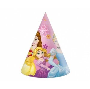 Papírové party čepičky Disney Princess 6 ks