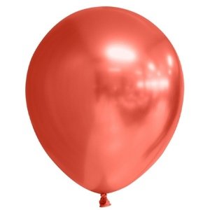 Dekorační chromový balonek Červeno Hnědý - 30 cm