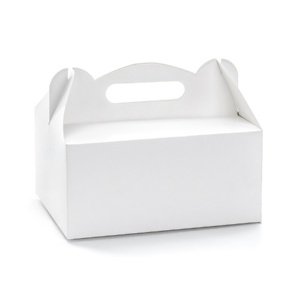 Krabička na výslužku bílá 19 x 14 x 9 cm - 10 ks