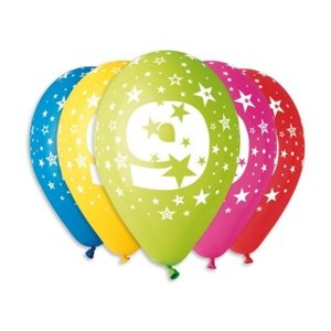 Latexový balonek číslo 9 - 30 cm