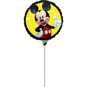 Balónky na tyčku Mickey Mouse kruh 23 cm - 5 ks